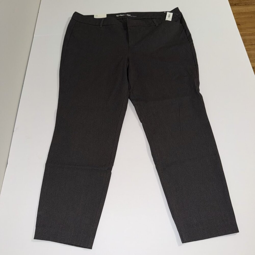 Old Navy Women's Pixie Pants Plus Ankle Mid-Rise Dark Gray Size 18 Career NEW‎